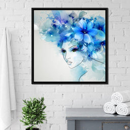 Woman with Floral Hat - NicheCanvas