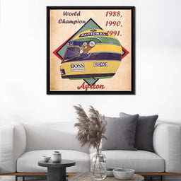 Ayrton Senna 1988 Helmet - Abraham Szomor - NicheCanvas