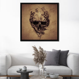 Skull Sketch - NicheCanvas