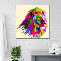 Pop Art Lion - NicheCanvas
