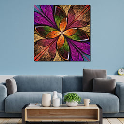 Fractal Flower in Multicolors - NicheCanvas