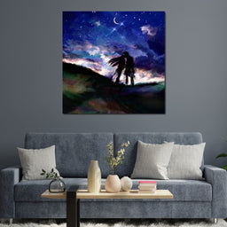 Kissing Under the Stars - NicheCanvas