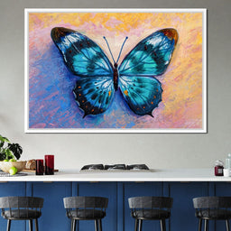 Light Blue Butterfly - NicheCanvas