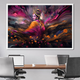 Blissful Krishna - NicheCanvas