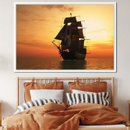 Old Ship At Sea - NicheCanvas