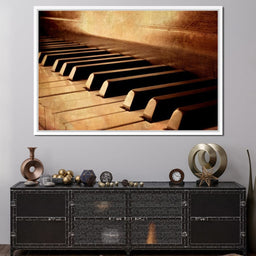 Vintage Piano Keys - NicheCanvas