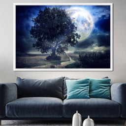 Giant Moon Summer Night - NicheCanvas