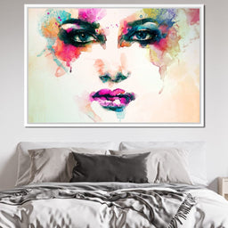 Watercolor Abstract Woman Portrait - NicheCanvas