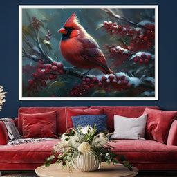 Winter Cardinal - Neal Hackett - NicheCanvas