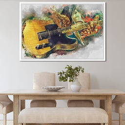 Keith Richards' Electric Guitar - Abraham Szomor - NicheCanvas