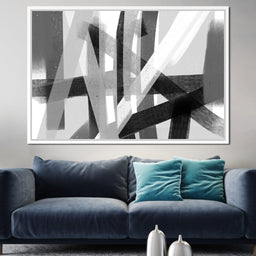 Black & White Lines v3 - Andy Brackpool - NicheCanvas