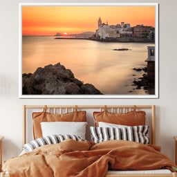 Sunset over Sitges - NicheCanvas