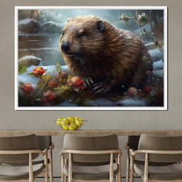Winter Beaver - Neal Hackett - NicheCanvas