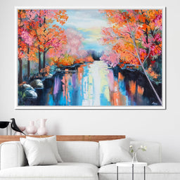 Autumn Stream Pastel - NicheCanvas