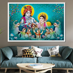 Lord Radha & Krishna Love Song - NicheCanvas