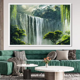 Waterfall in the Jungle - NicheCanvas