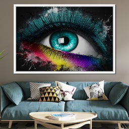 Colorful Eye Splash Art - Johanjjf - NicheCanvas