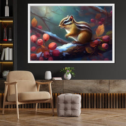 Winter Chipmunk - Neal Hackett - NicheCanvas