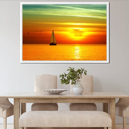 Sailing Boat Sunset - NicheCanvas