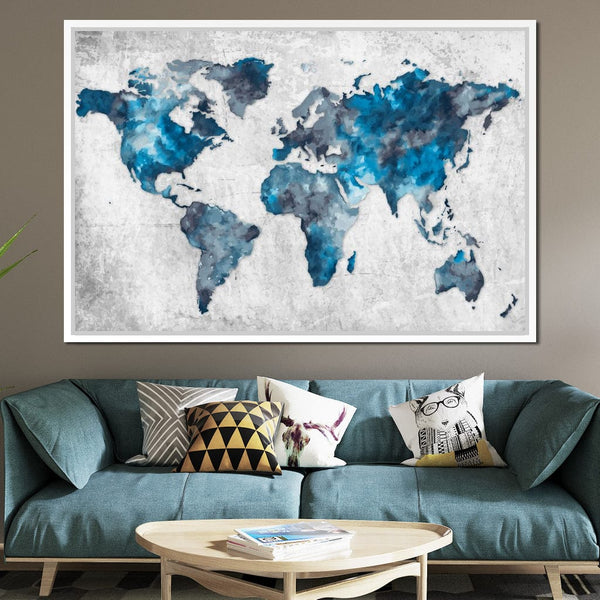 World Maps Wall Art | NicheCanvas