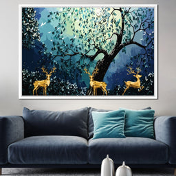 Golden Deer - NicheCanvas