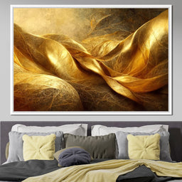 Abstract Golden Swirl - NicheCanvas
