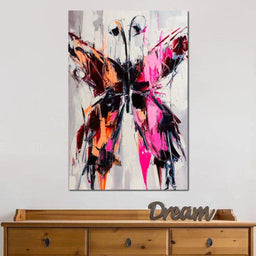 Orange & Pink Butterfly - NicheCanvas