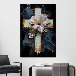 Floral Cross 02 - Neal Hackett  - NicheCanvas