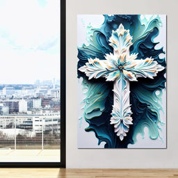 Floral Cross 06 - Neal Hackett  - NicheCanvas