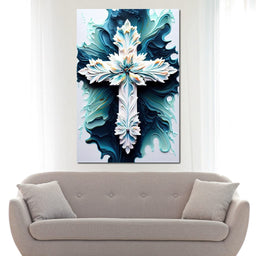 Floral Cross 06 - Neal Hackett  - NicheCanvas