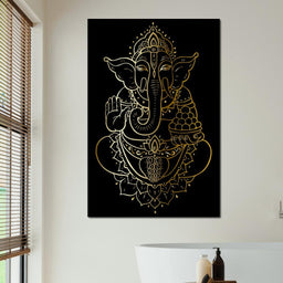 Golden Ganesha - NicheCanvas