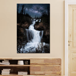 Milky Way Waterfall - Lucas Moore - NicheCanvas