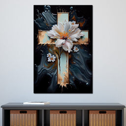 Floral Cross 02 - Neal Hackett  - NicheCanvas