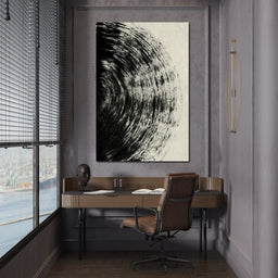 Abstract Black Circle - Evgeny Vetrov - NicheCanvas