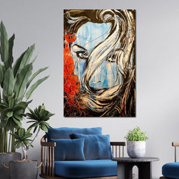 Blue Girl - NicheCanvas