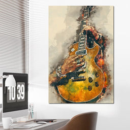 Slash's Electric Guitar - Abraham Szomor - NicheCanvas