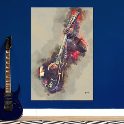 James Hetfield's Electric Guitar - Abraham Szomor - NicheCanvas