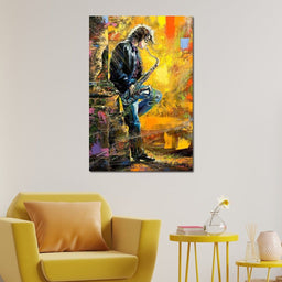 Man With Saxophone - NicheCanvas