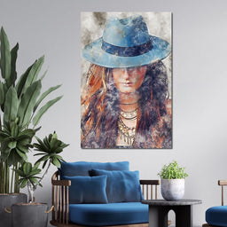 Girl in a Hat - Mateo - NicheCanvas