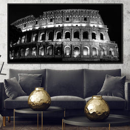 Colosseum at Night Time - NicheCanvas