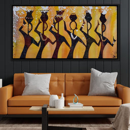 African Women with Jars - NicheCanvas