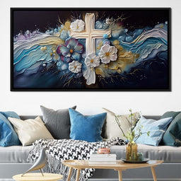 Floral Cross 03 - Neal Hackett  - NicheCanvas