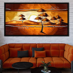 African Savanna Sunset - NicheCanvas