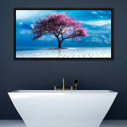 Lone Pink Tree - NicheCanvas