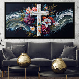 Floral Cross 05 - Neal Hackett  - NicheCanvas