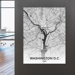 Map of Washington, USA - NicheCanvas