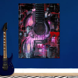 Abstract Guitar - NicheCanvas