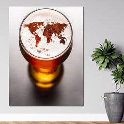 World Map Beer - NicheCanvas