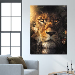 Lion Hiding - Zenzdesign - NicheCanvas