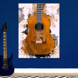 Willie Nelson's Trigger Acoustic Guitar - Abraham Szomor - NicheCanvas